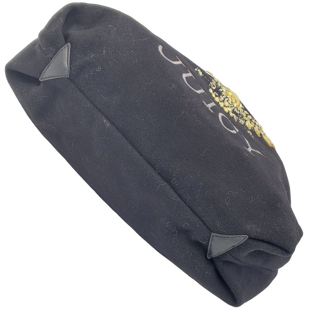 NEW Juicy Couture Eagle Wool Black Blue Gold Women's Bag Purse Handbag Tote NWT - Picture 8 of 16